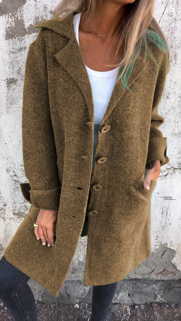 Carina - Lässiger, warmer, langer Mantel