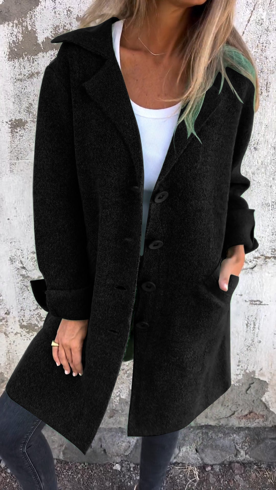 Carina - Lässiger, warmer, langer Mantel